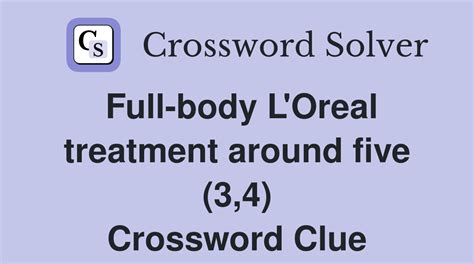 l'oreal crossword clue.